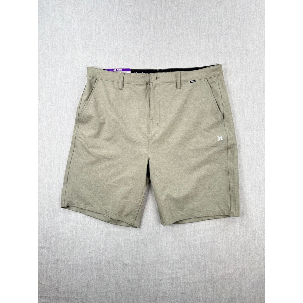 Hurley Mens Hybrid Walkshort Green Heather 4-Way Stretch Water Repellent Size 40